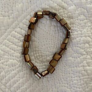 Brown Bead Stretch Bracelet